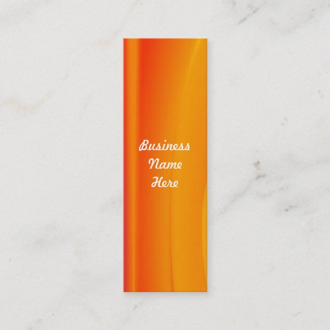 Abstract Orange Swirl Bookmark Business Cards (Front)