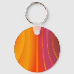 Abstract Orange Swirl Key Chain