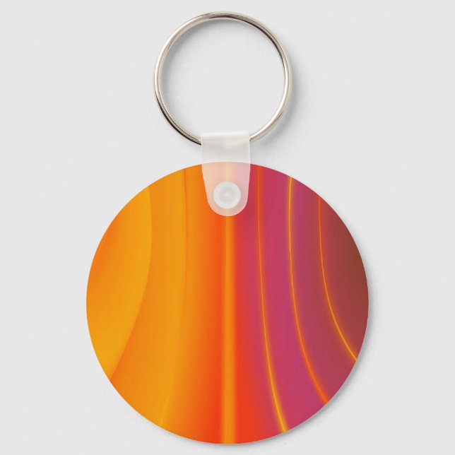 Abstract Orange Swirl Key Chain (Front)