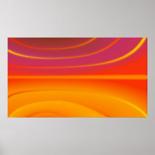 Abstract Orange Swirl Poster