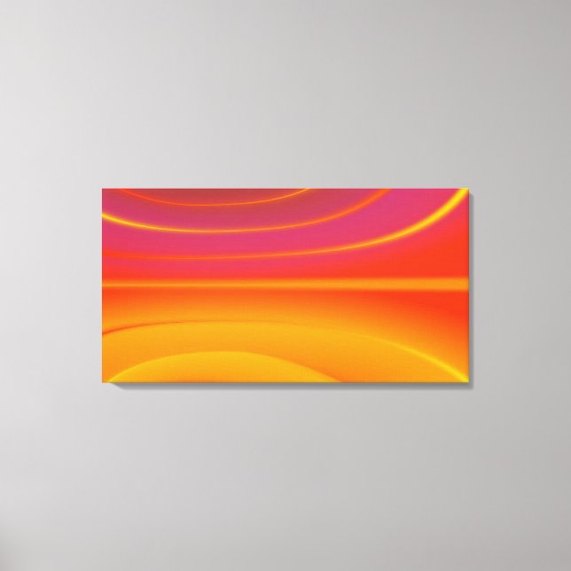 Abstract Orange Swirl Wrapped Canvas Print (Front)