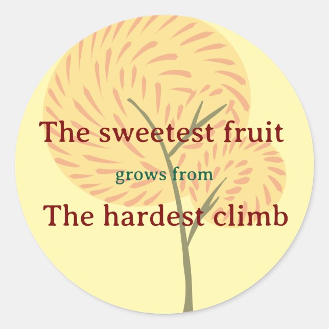 Abstract Orange Tree Classic Round Sticker (Front)