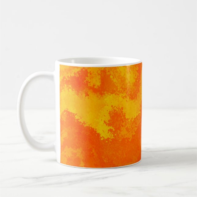 Abstract Orange Yellow Diffusion Coffee Mug (Left)