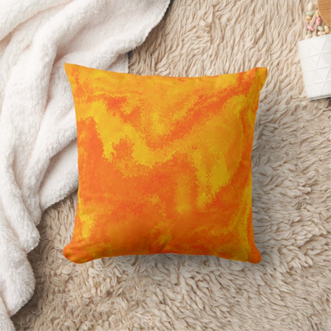 Abstract Orange Yellow Diffusion Cushion (Blanket)