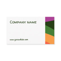 Abstract  orange yellow green QR Business Card
