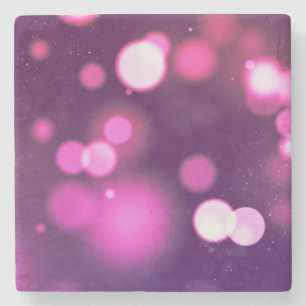Abstract Orbs Pink/Purple Whimsical Design coaster