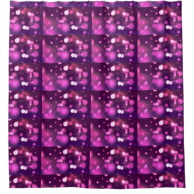 Abstract Orbs Pink/Purple Whimsical Design curtain (Front)