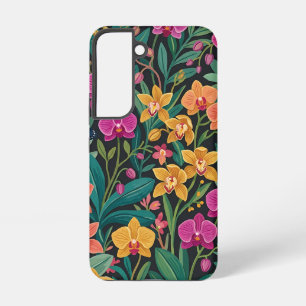 Abstract Orchid Butterflies Garden Samsung Cases