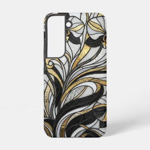 Abstract Orchid Petal Gold Samsung Cases