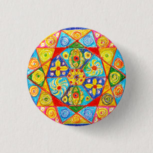 Abstract order 3 cm round badge
