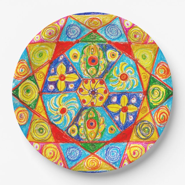 Abstract order paper plate (Front)