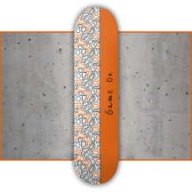Abstract Organic Line White Orange Passion