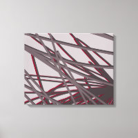 Abstract Organic Linear Design | Grey & Burgundy