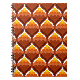 abstract organic shapes decorative victory pattern notebook