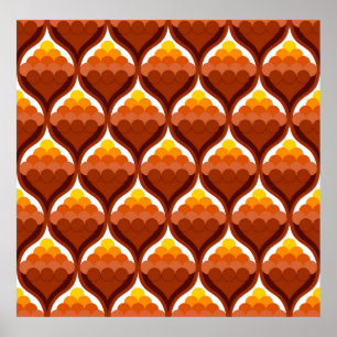 abstract organic shapes decorative victory pattern poster