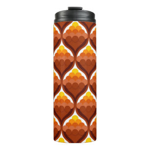 abstract organic shapes decorative victory pattern thermal tumbler