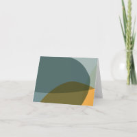 Abstract Organic Zen Shapes in Blue Earth Tones