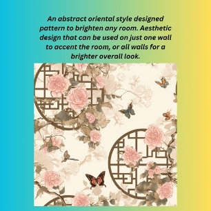 Abstract oriental garden scene  wallpaper