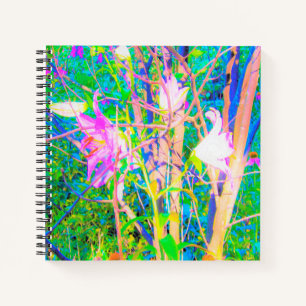 Abstract Oriental Lilies in My Rubio Garden Notebook