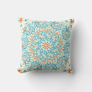Abstract Ornament Ceramic Tile Pattern Cushion