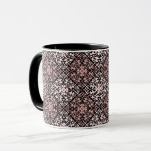 Abstract ornamental decorative decor brown beige b mug