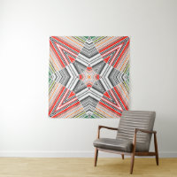 Abstract ornamental lined striped folk ethno triba