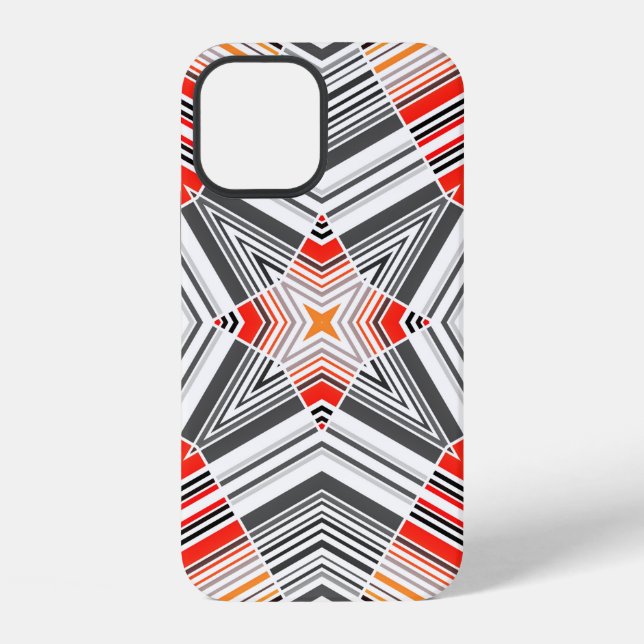 Abstract ornamental lined striped sealmess pattern iPhone case (Back)