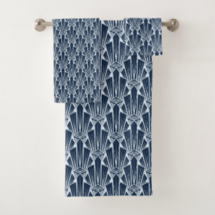 Abstract ornamental modern decor jewellery art dec bath towel set