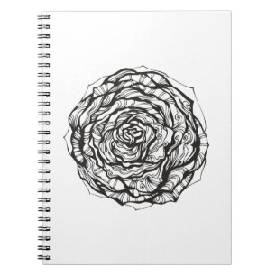Abstract Ornamental Rose Notebook