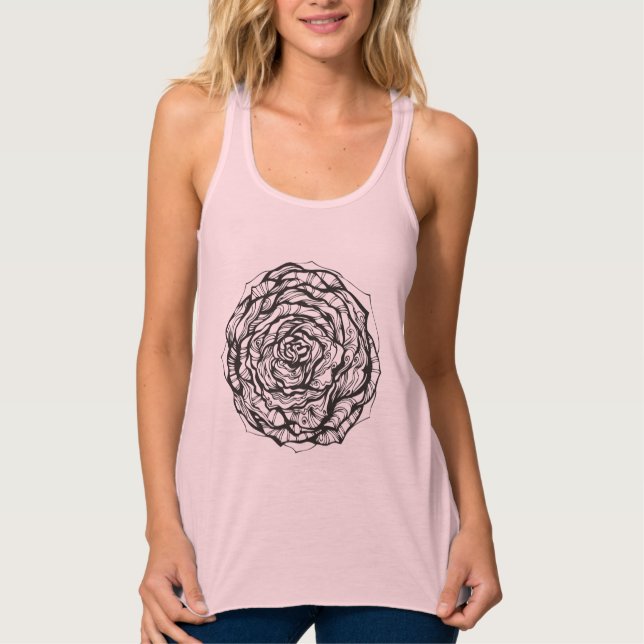 Abstract Ornamental Rose Singlet (Front)