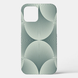 Abstract ornate geometric petals grid background. iPhone 12 case
