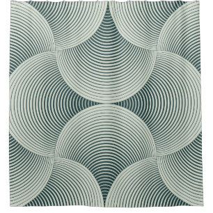 Abstract ornate geometric petals grid background.  shower curtain