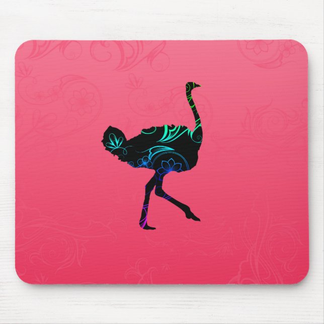 Abstract Ostrich  Mousepad (Front)
