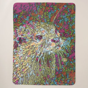 Abstract Otter Sherpa Blanket