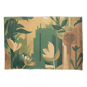 Abstract Overgrown Garden: Botanical Pillowcase