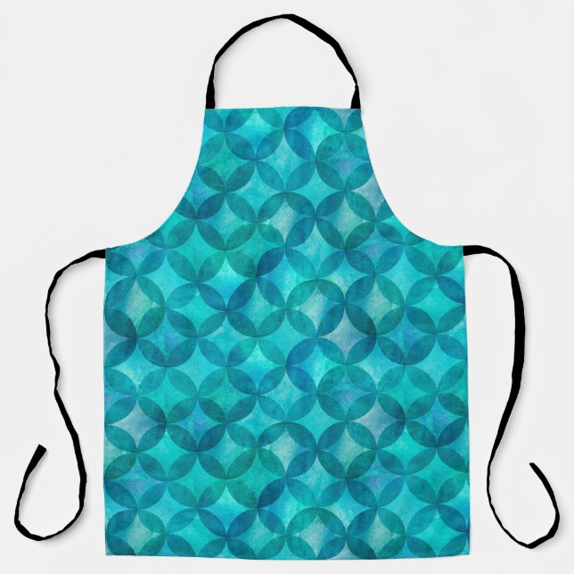 Abstract overlapping circles seamless pattern. Wat Apron (Front)