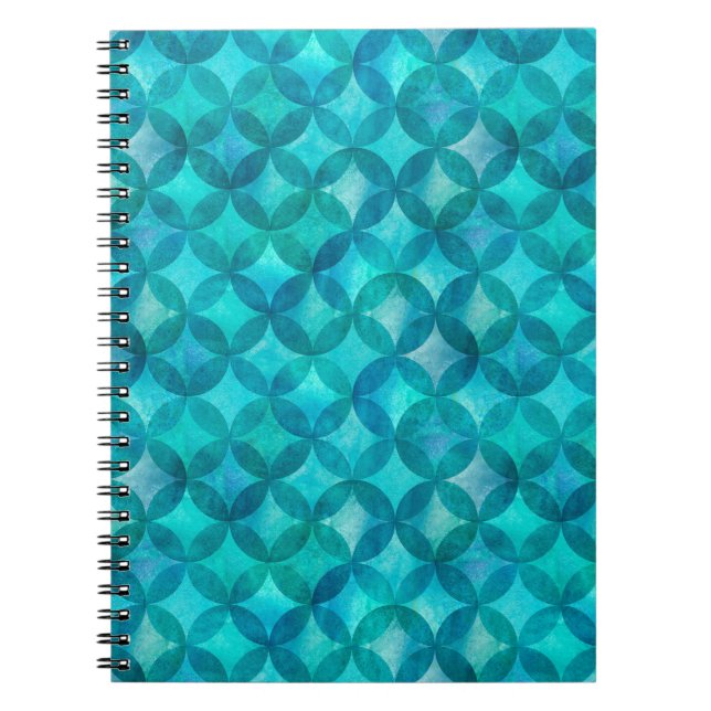 Abstract overlapping circles seamless pattern. Wat Notebook (Front)