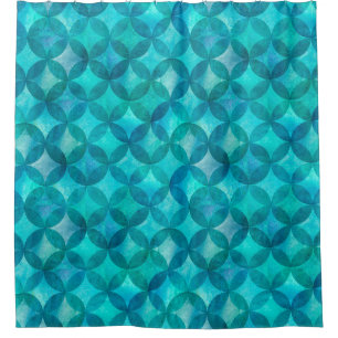 Abstract overlapping circles seamless pattern. Wat Shower Curtain