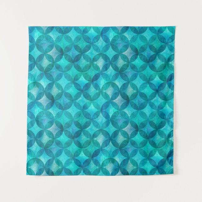 Abstract overlapping circles seamless pattern. Wat Tapestry (Front)
