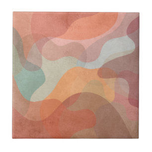 Abstract Overlapping Pastel Blobs Background Tile
