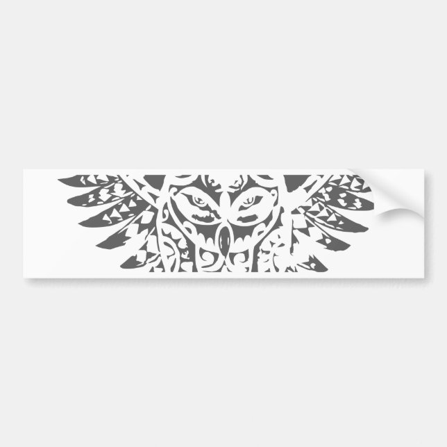 Abstract Owl Bumper Sticker (Front)