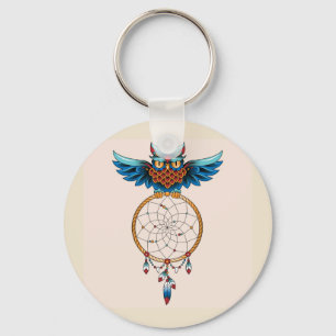 Abstract Owl Dream catcher Key Ring