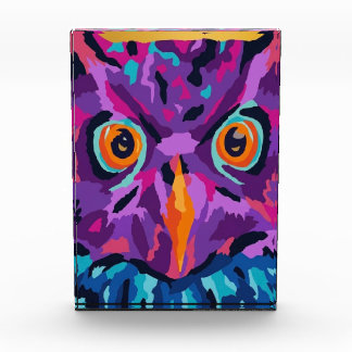 Abstract owl photo block