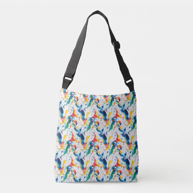 Abstract Paint 02 Crossbody Bag (Front)