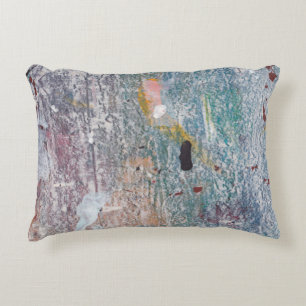 Abstract paint background. Artwork made of mixed m Decorative Cushion