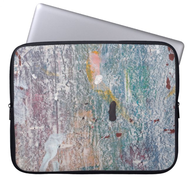 Abstract paint background. Artwork made of mixed m Laptop Sleeve (Front)