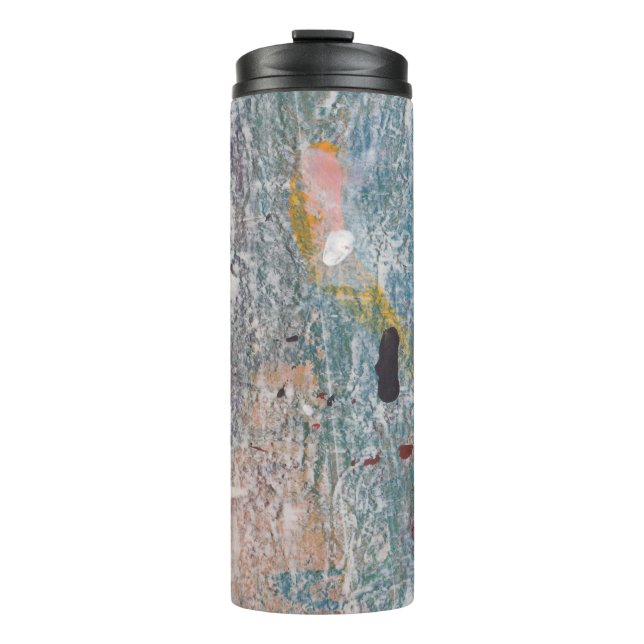 Abstract paint background. Artwork made of mixed m Thermal Tumbler (Front)