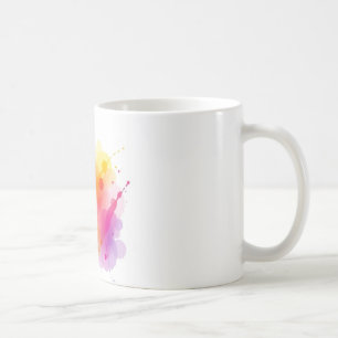 Abstract Paint Colour Ceramic Mug - Artistic and V