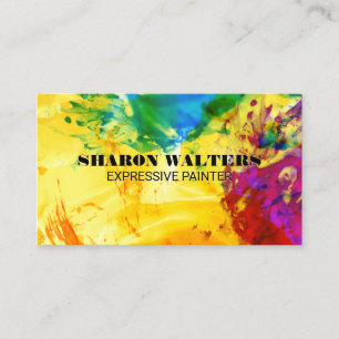 Abstract Paint   Colourful Expressive Art  Business Card
