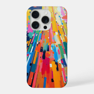 Abstract Paint Colours Modern Art Design iPhone 15 Pro Case